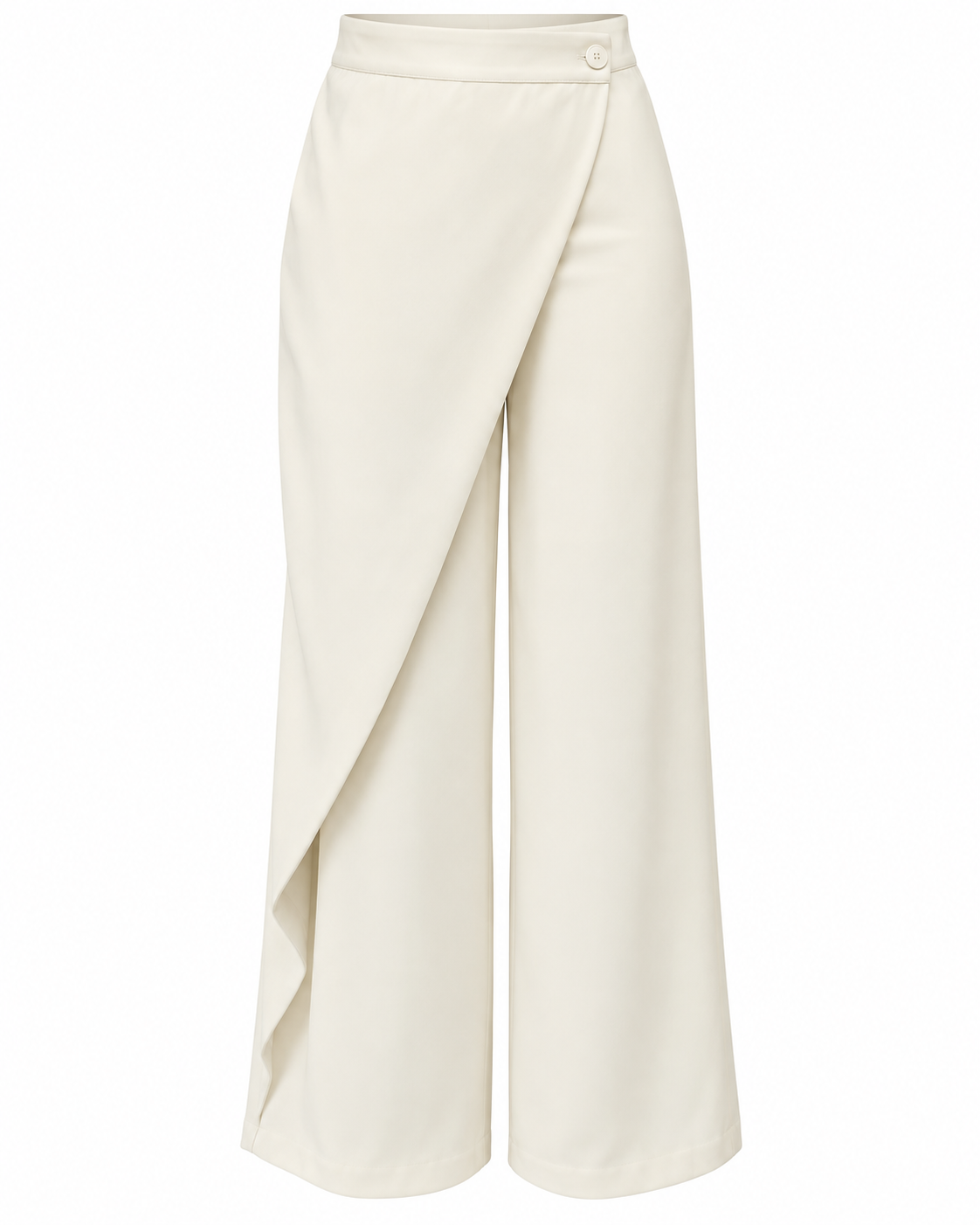 ASYMMETRIC WRAP WIDE LEG PANTS