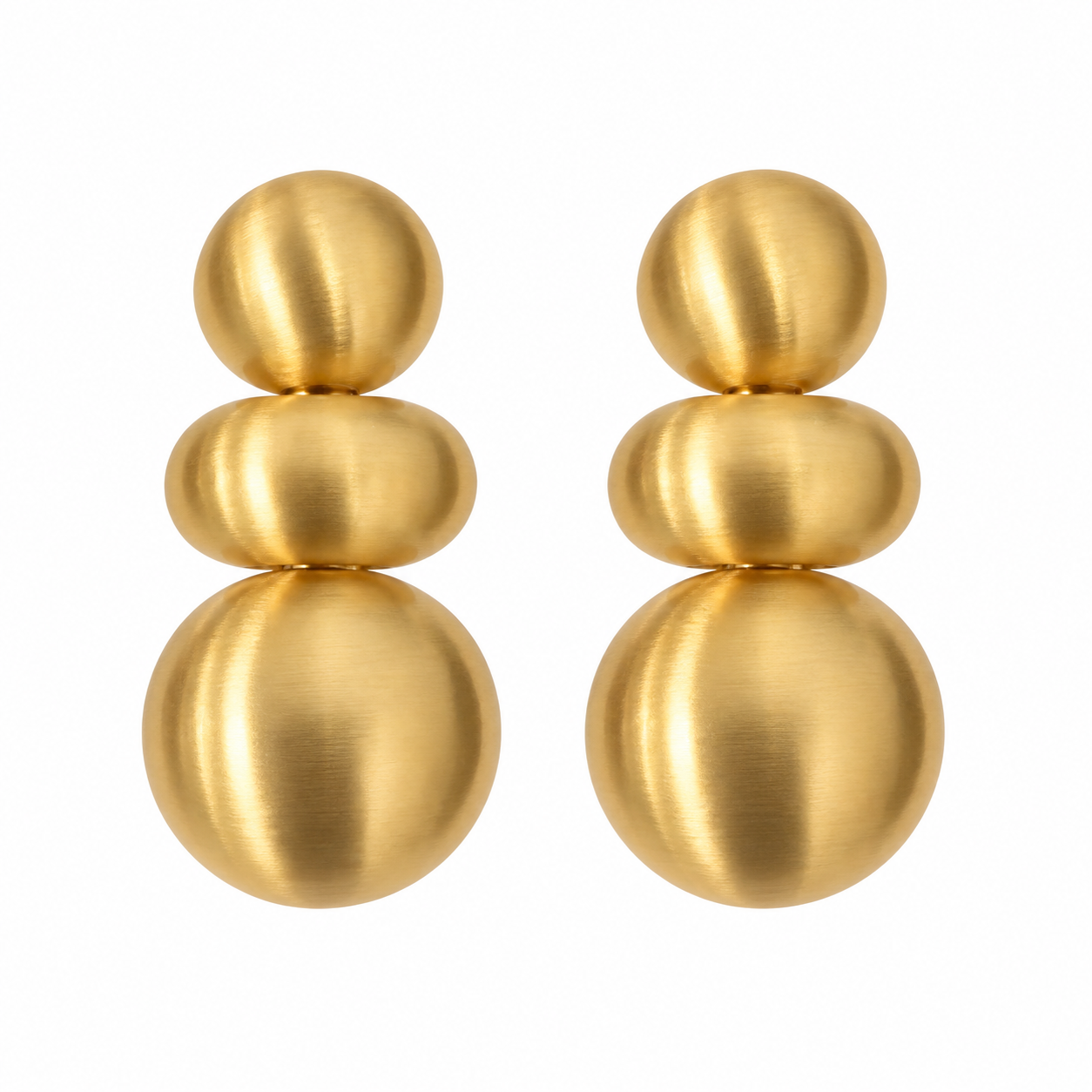 GOLD TRIPLE DROP EARRINGS