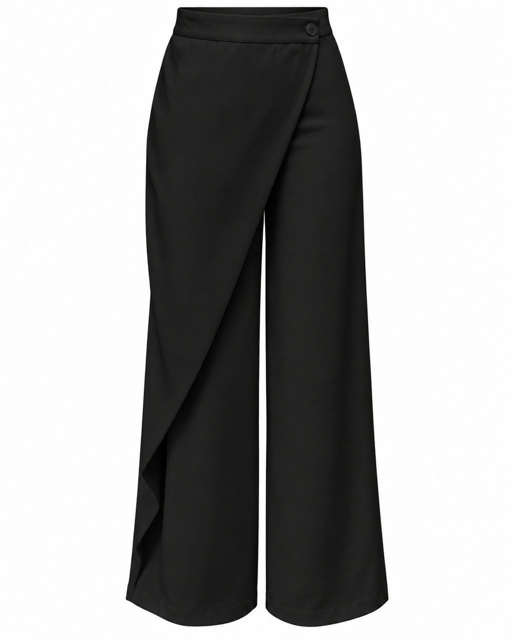 ASYMMETRIC WRAP WIDE LEG PANTS
