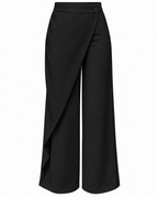 ASYMMETRIC WRAP WIDE LEG PANTS