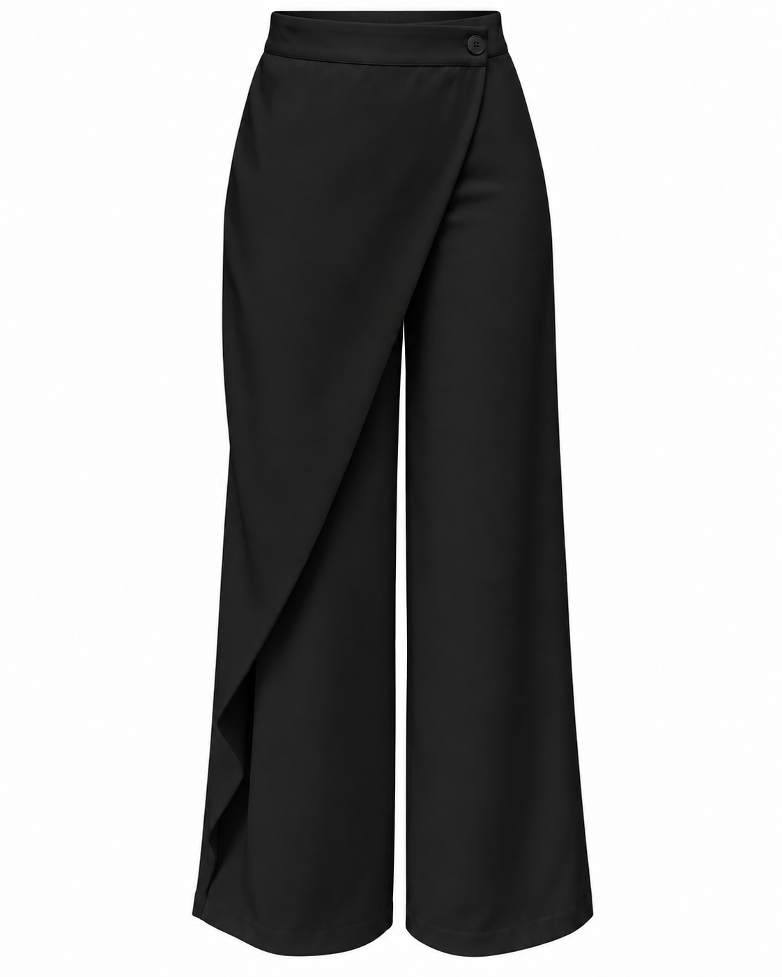 ASYMMETRIC WRAP WIDE LEG PANTS