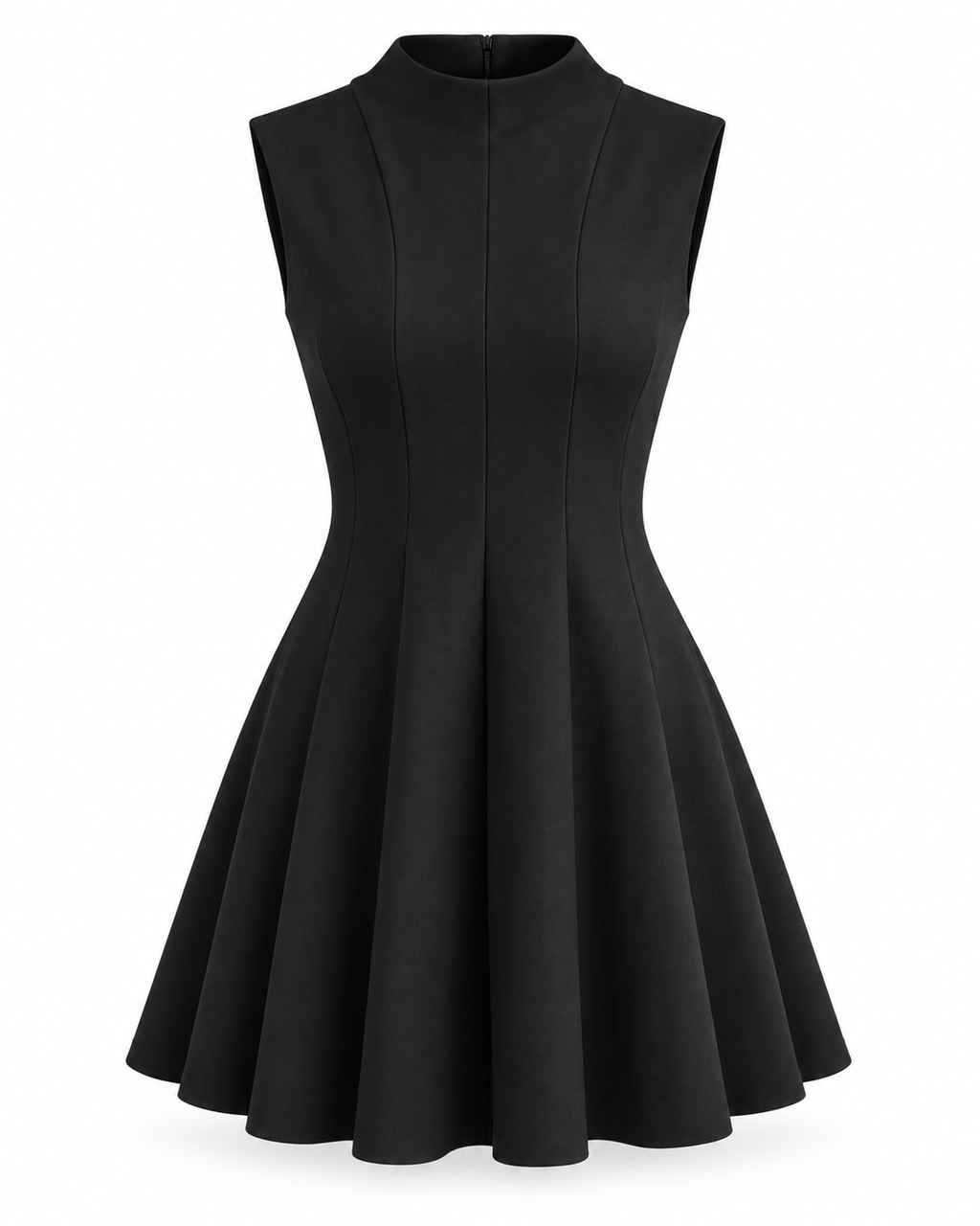 SCULPTED FLARE MINI DRESS
