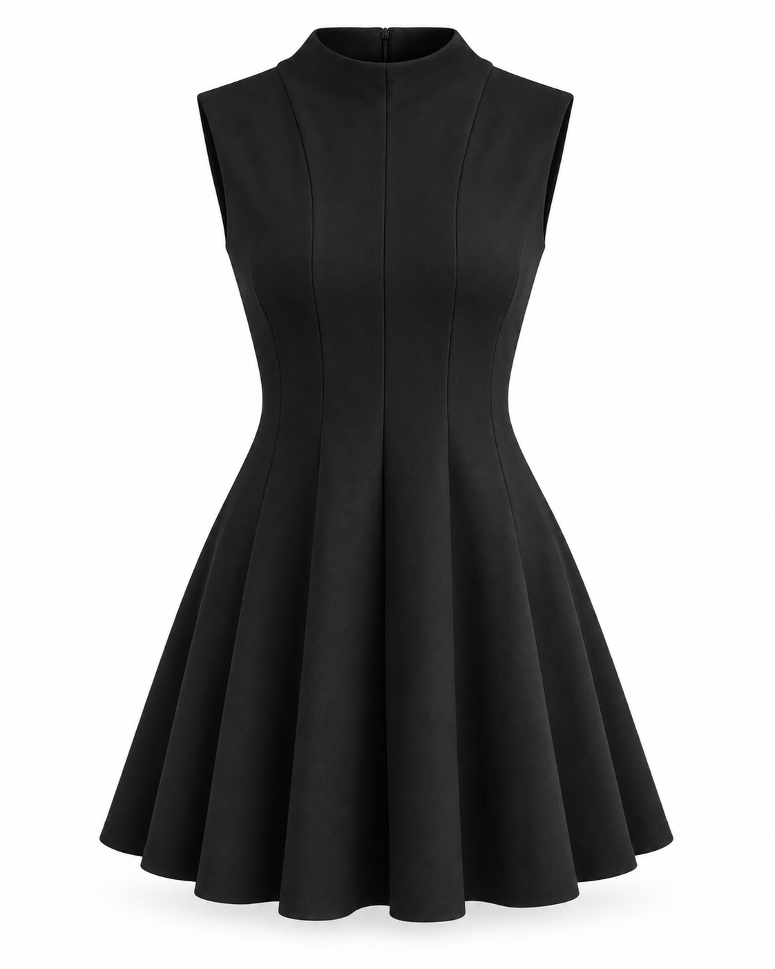 SCULPTED FLARE MINI DRESS
