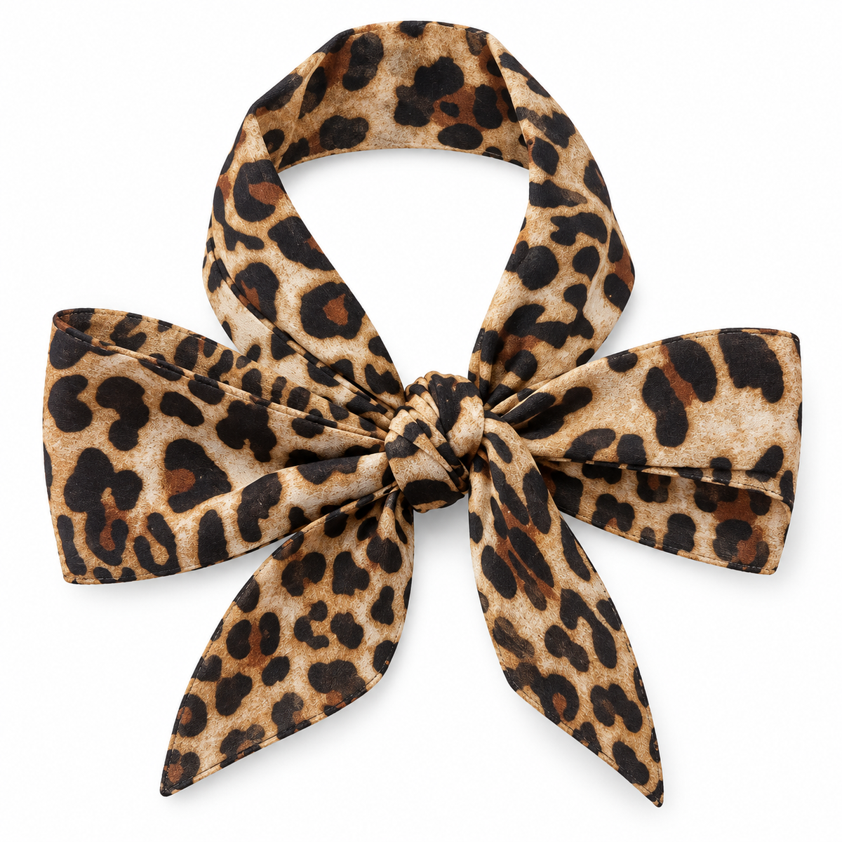 LEOPARD BOW SCARF
