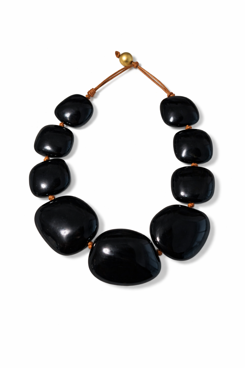 BLACK STATEMENT STONE NECKLACE