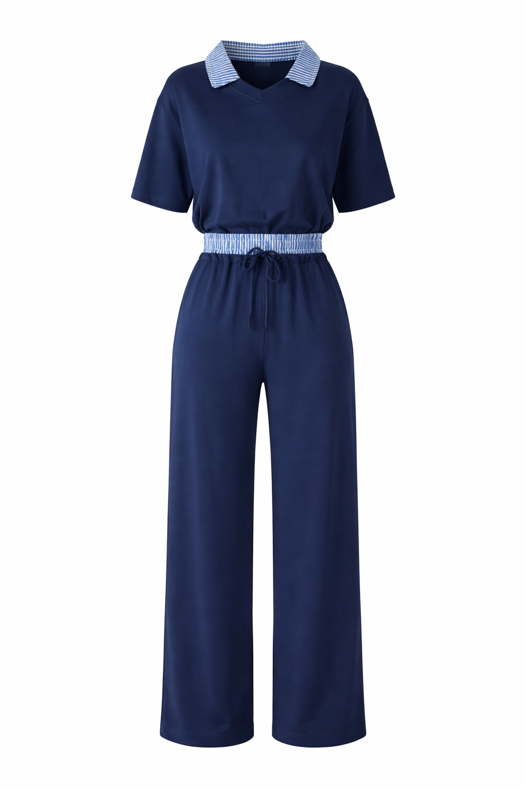 STRIPED COLLAR TWO PIECE SET