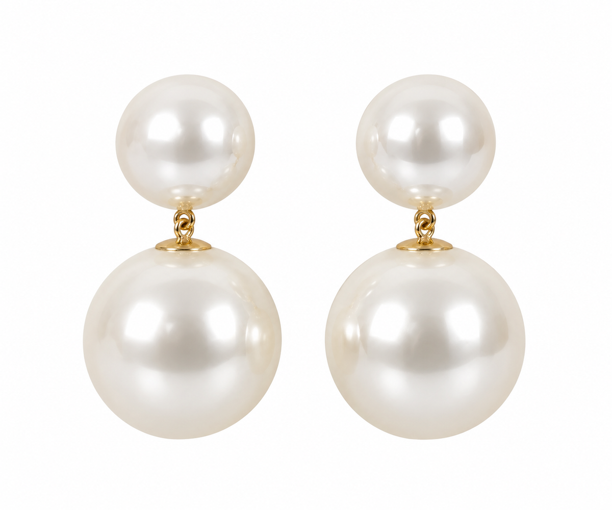 DOUBLE PEARL EARRINGS