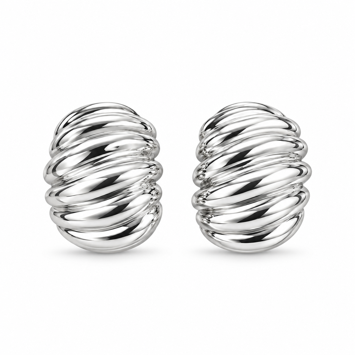 SILVER TWIST EARRINGS