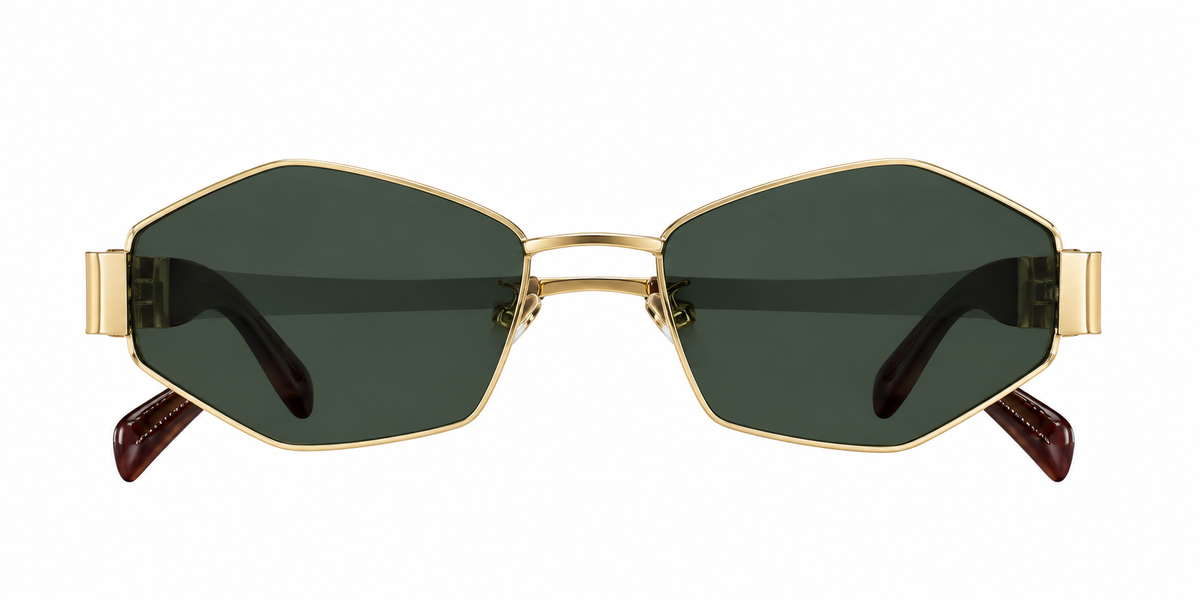 GOLD GEO SUNGLASSES