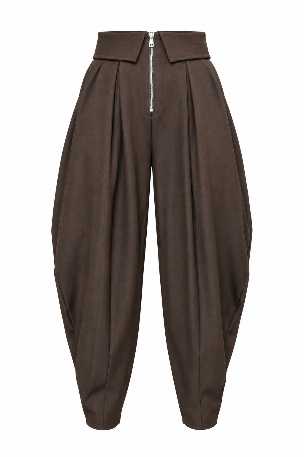 ZIP FRONT BARREL PANT
