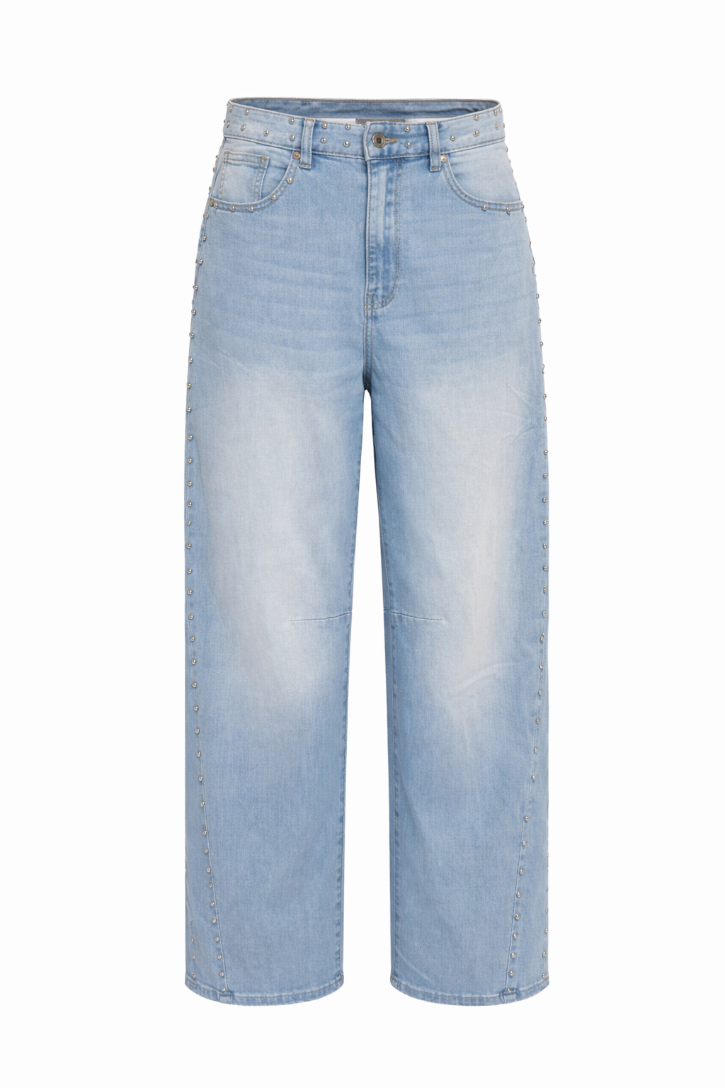 STUDDED WIDE LEG JEANS