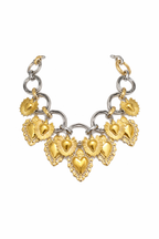 SACRED HEART CHARM STATEMENT NECKLACE