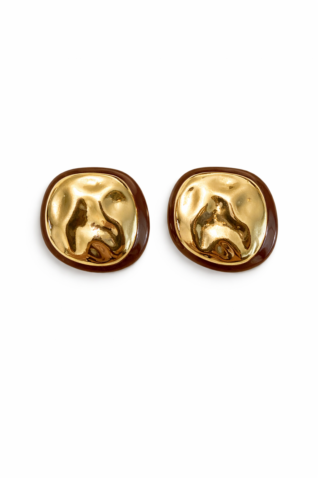 SCULPTED GOLD STATEMENT EARRINGS