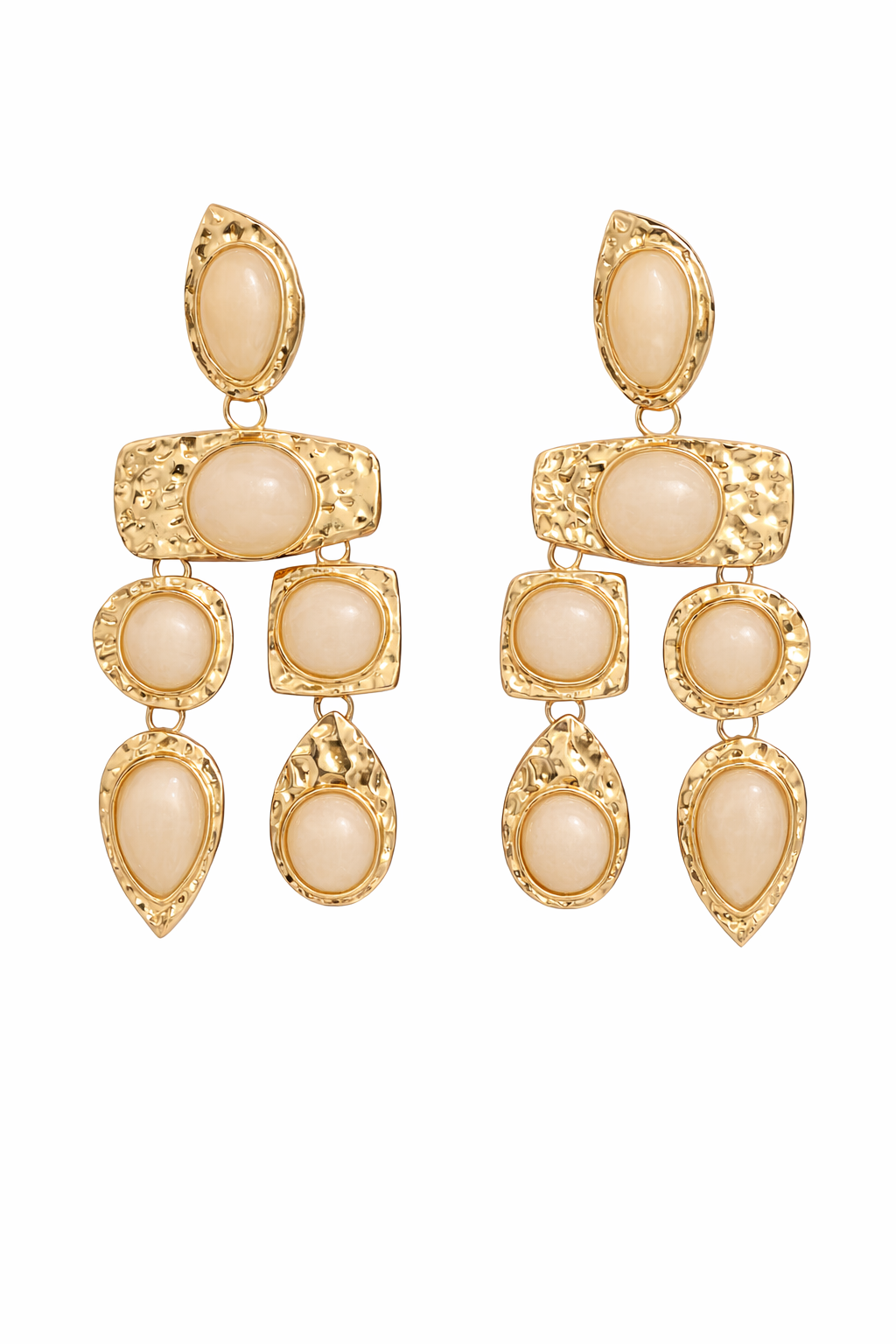 GOLDEN CASCADE STATEMENT EARRINGS