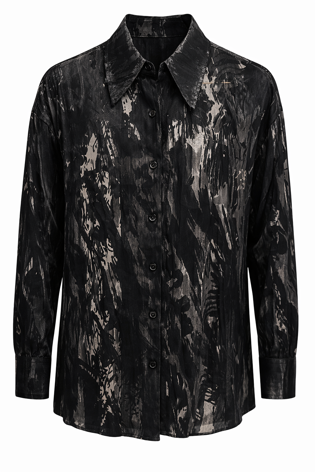 NOIR ABSTRACT SHEER SHIRT