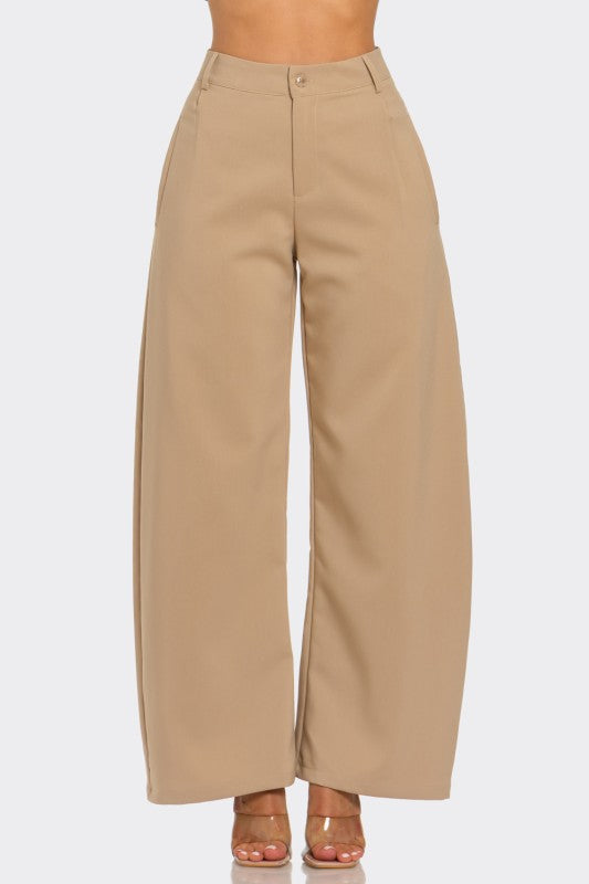 KHAKI BARREL PANT