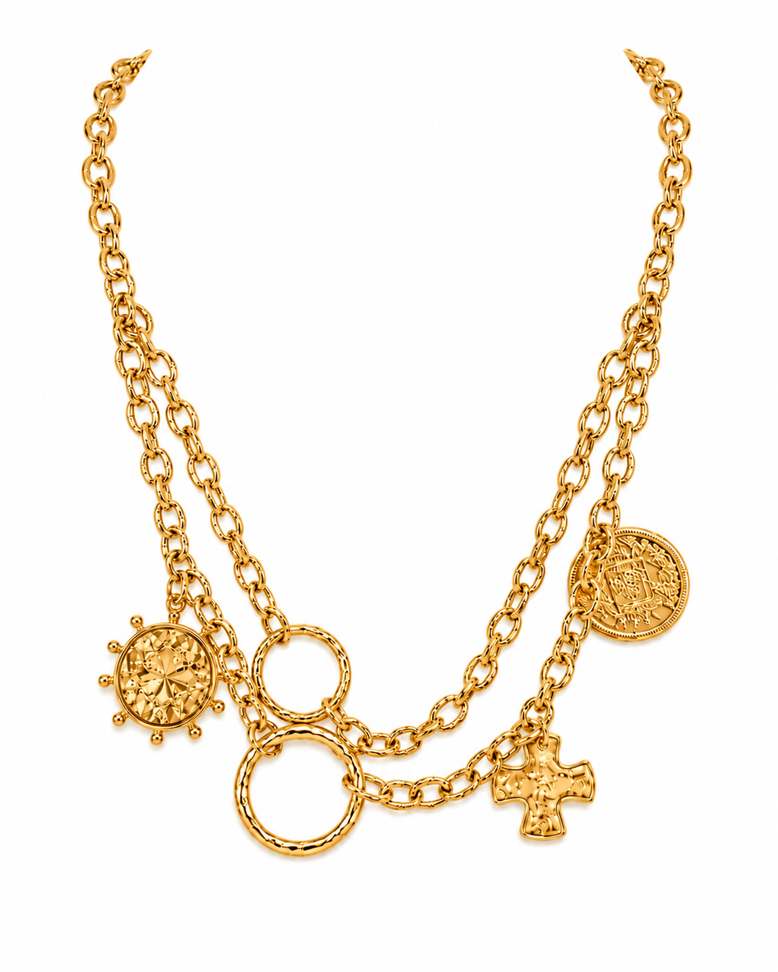 GOLDEN CHARM LAYERED NECKLACE