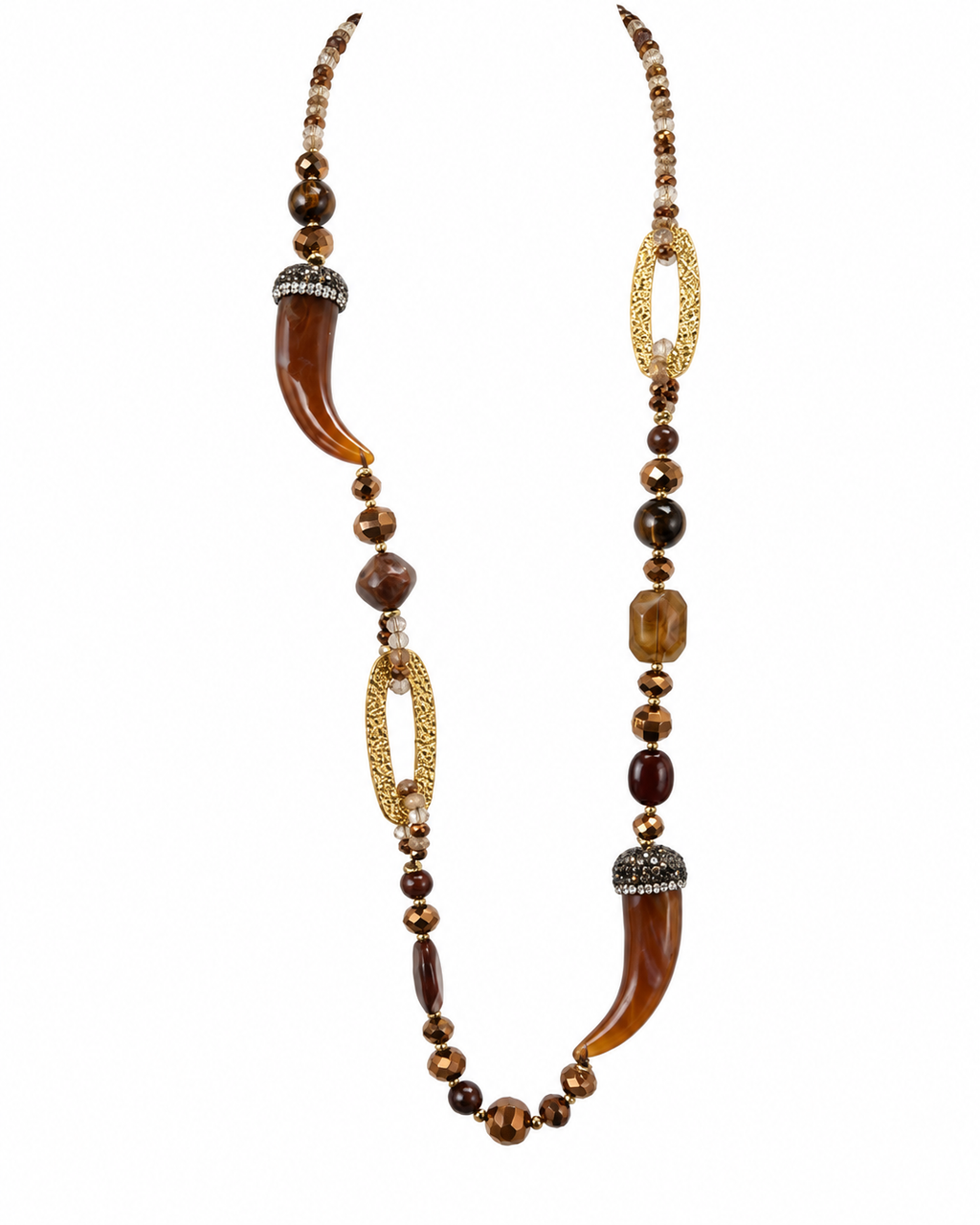 LONG HORN STATEMENT NECKLACE