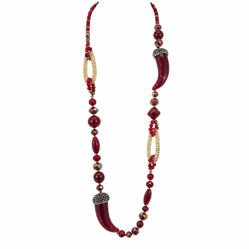 LONG HORN STATEMENT NECKLACE