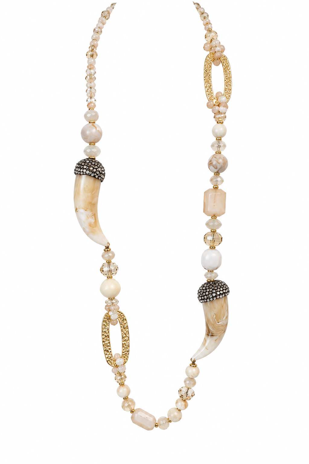 LONG HORN STATEMENT NECKLACE
