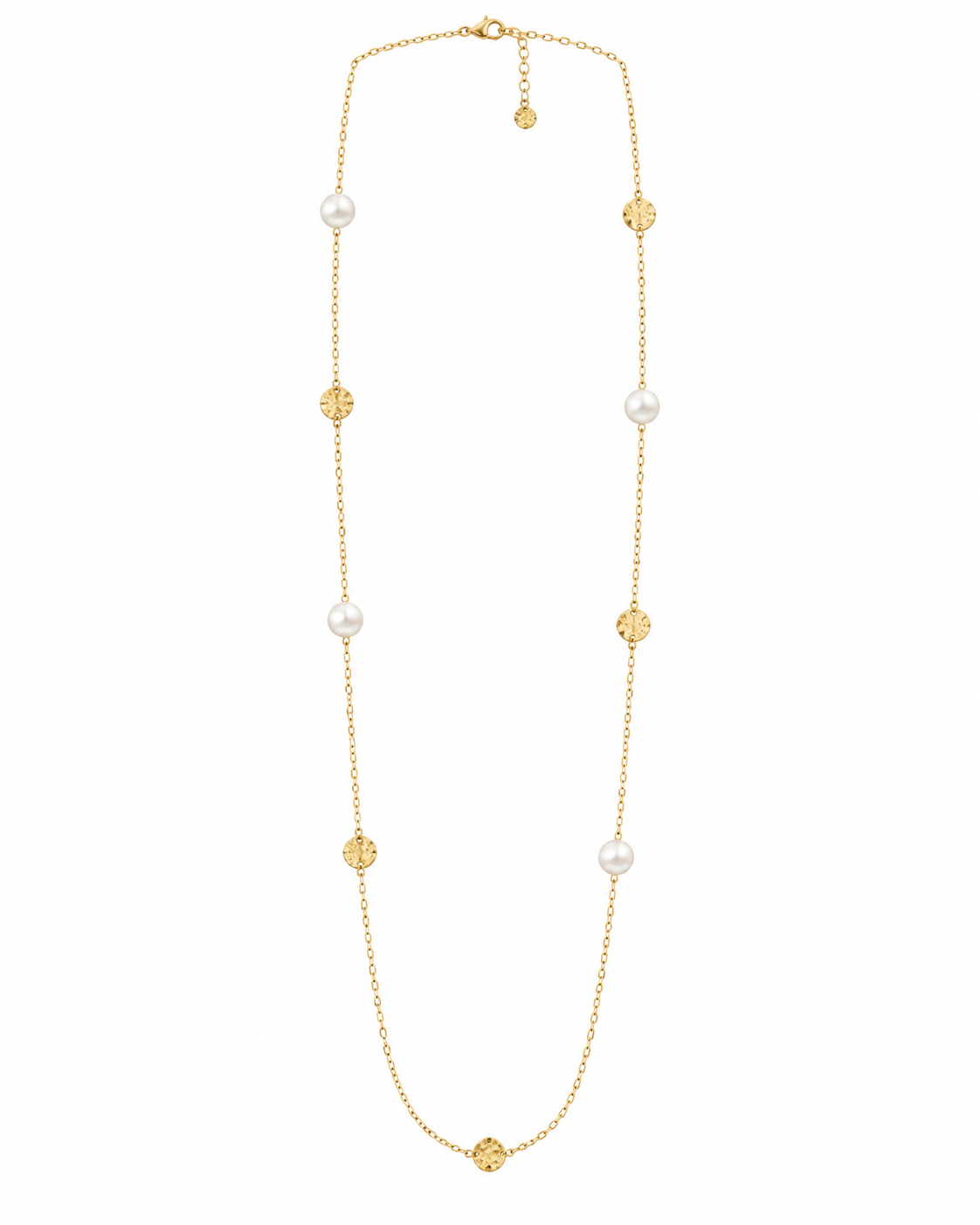 GOLDEN DISC LONG NECKLACE