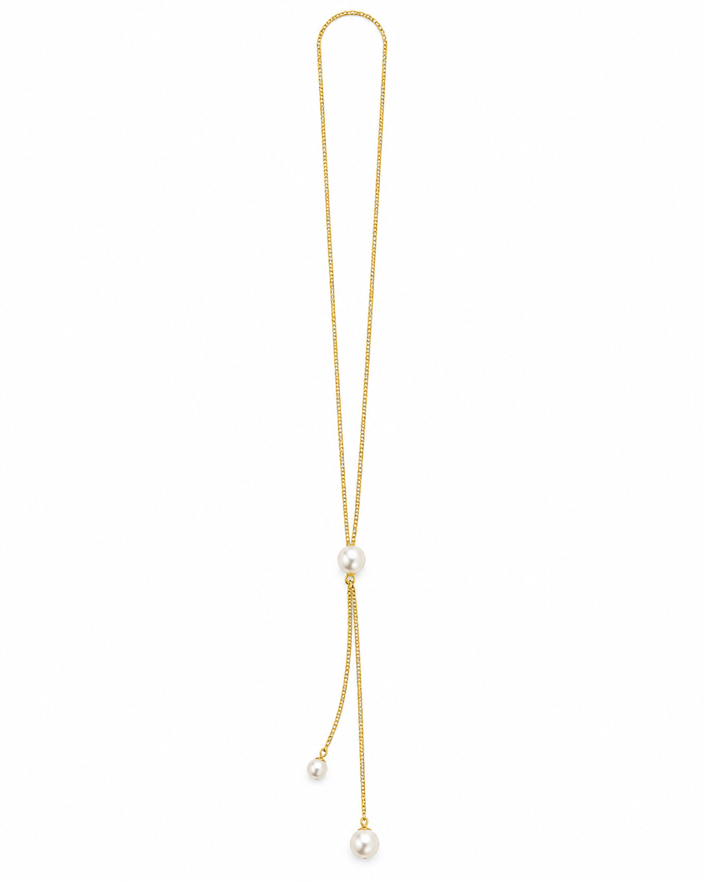 PEARL DROP LARIAT NECKLACE