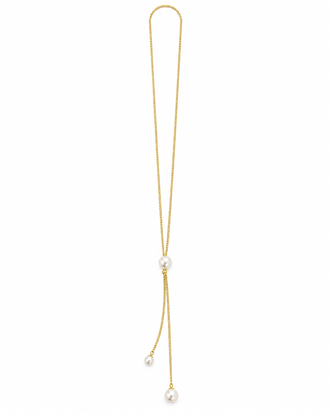 PEARL DROP LARIAT NECKLACE