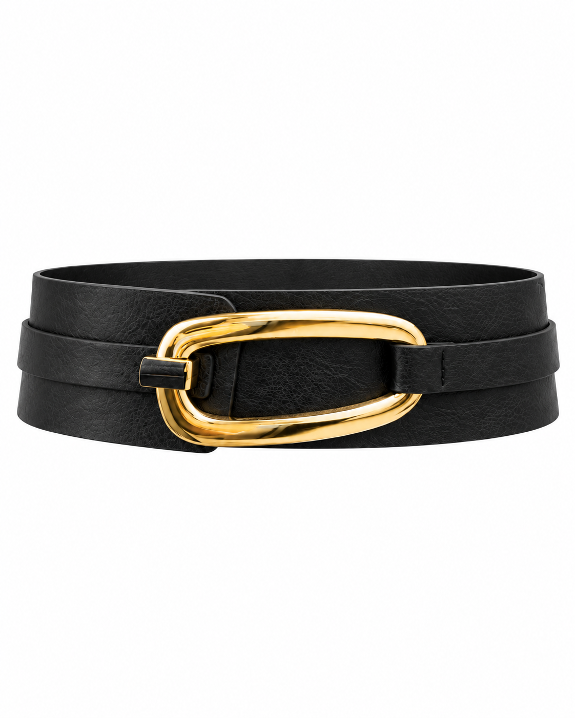 SCULPTED GOLD BUCKLE BELT