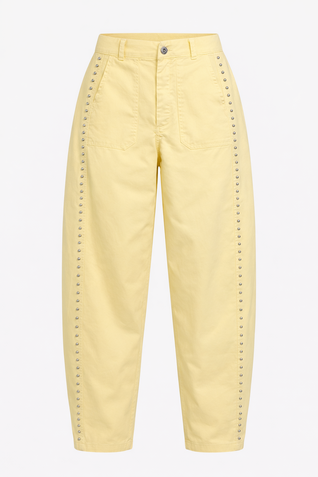 STUD DETAIL BARREL PANTS
