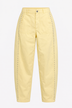 STUD DETAIL BARREL PANTS