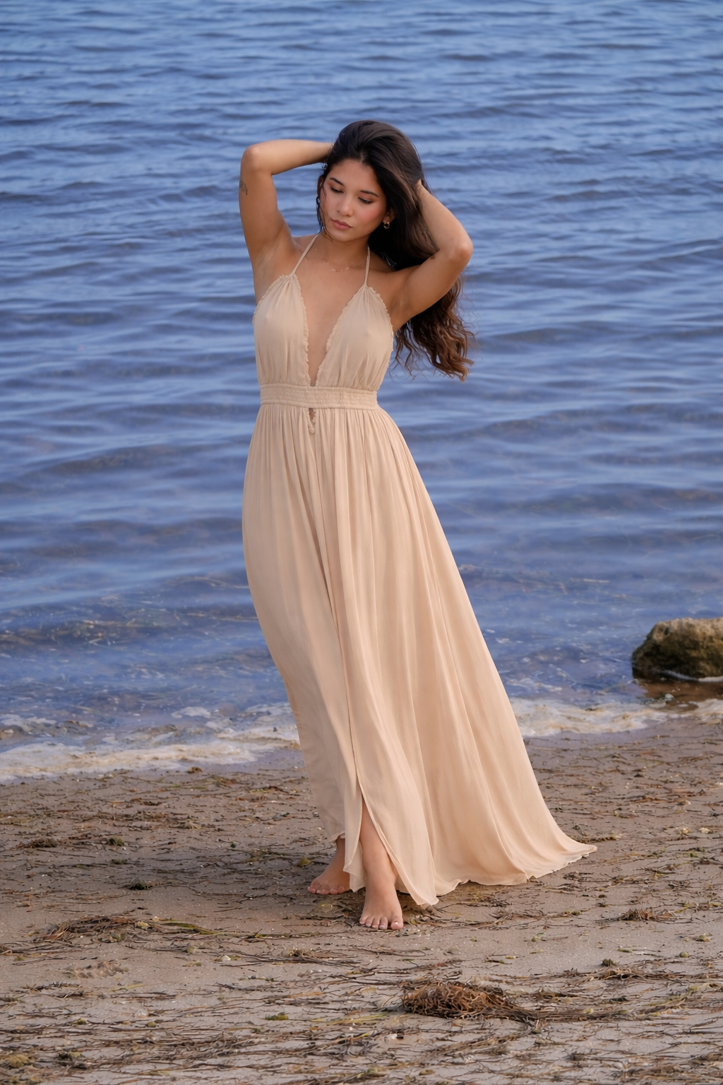 SAND DUNE OPEN BACK MAXI DRESS