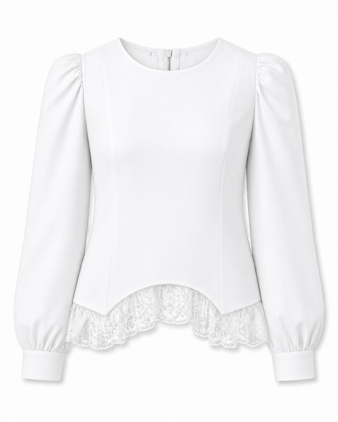 ELEGANT LACE TRIM BLOUSE