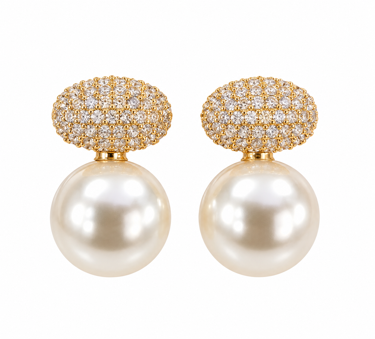 CRYSTAL PEARL DROP EARRINGS