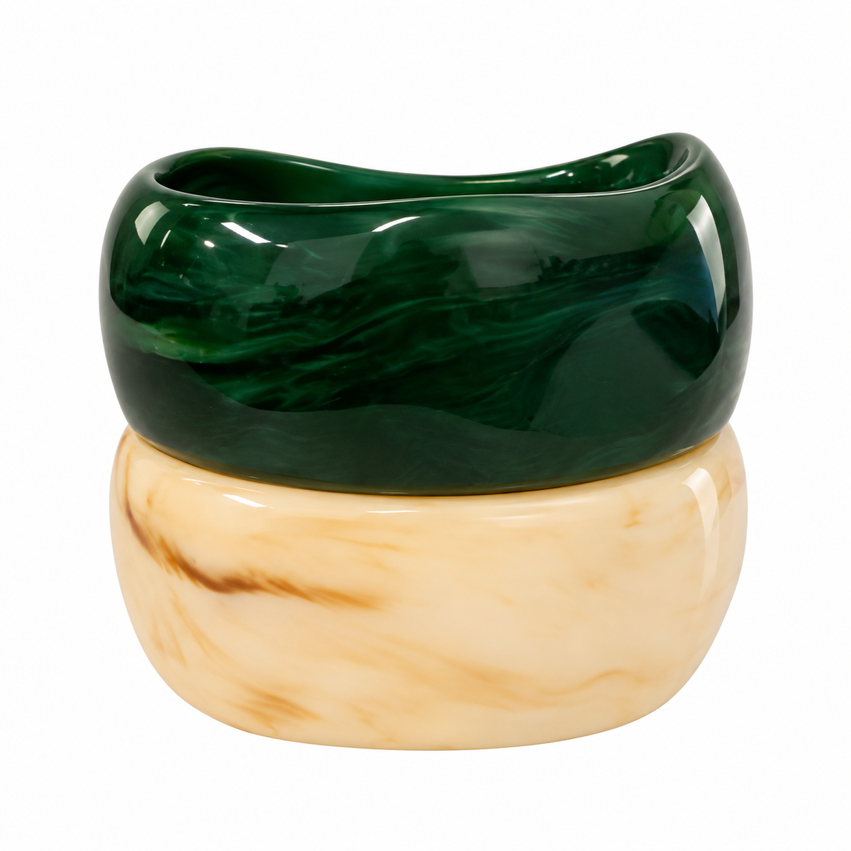 MARBLE CHUNKY BANGLE BRACELET