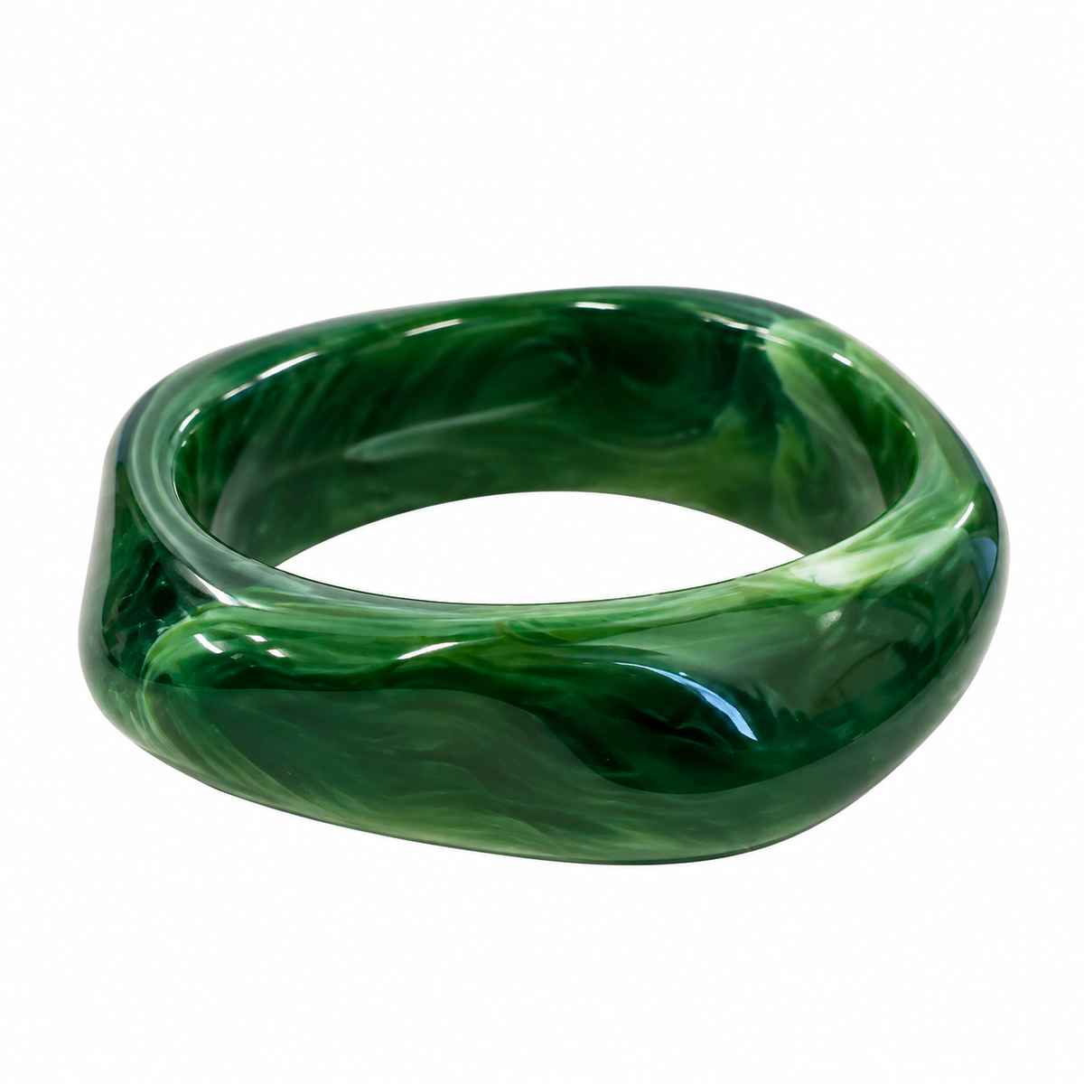 EMERALD MARBLE BANGLE BRACELET