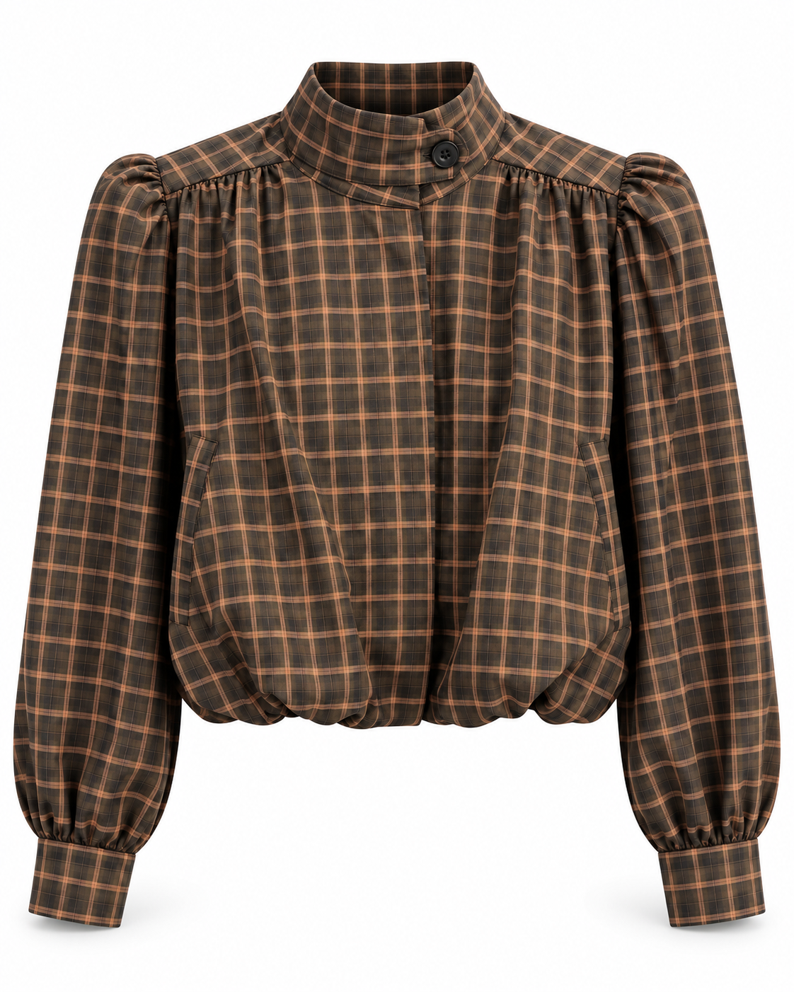 VINTAGE PLAID PUFF JACKET