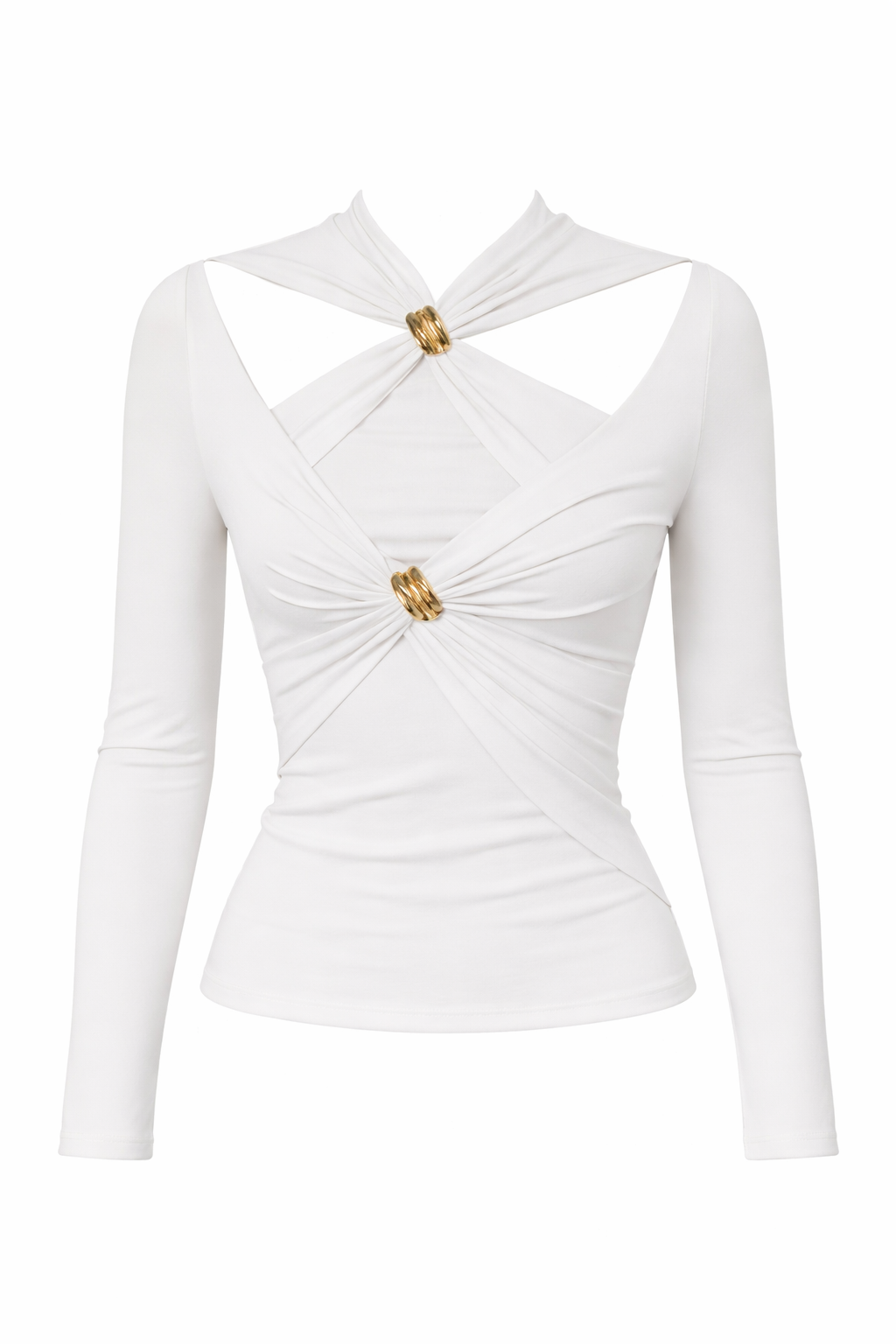 GOLD LINK DRAPE TOP