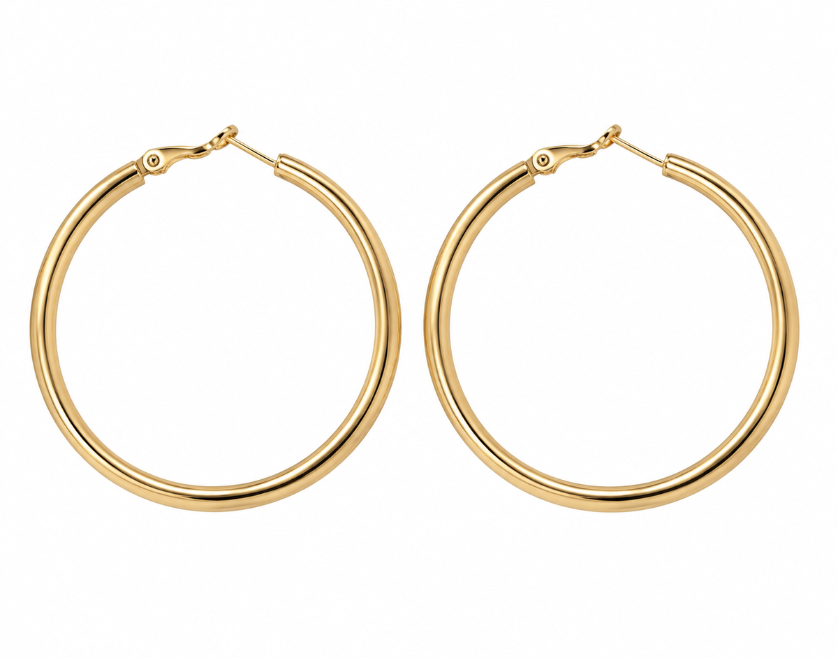 CLASSIC GOLD HOOP EARRINGS