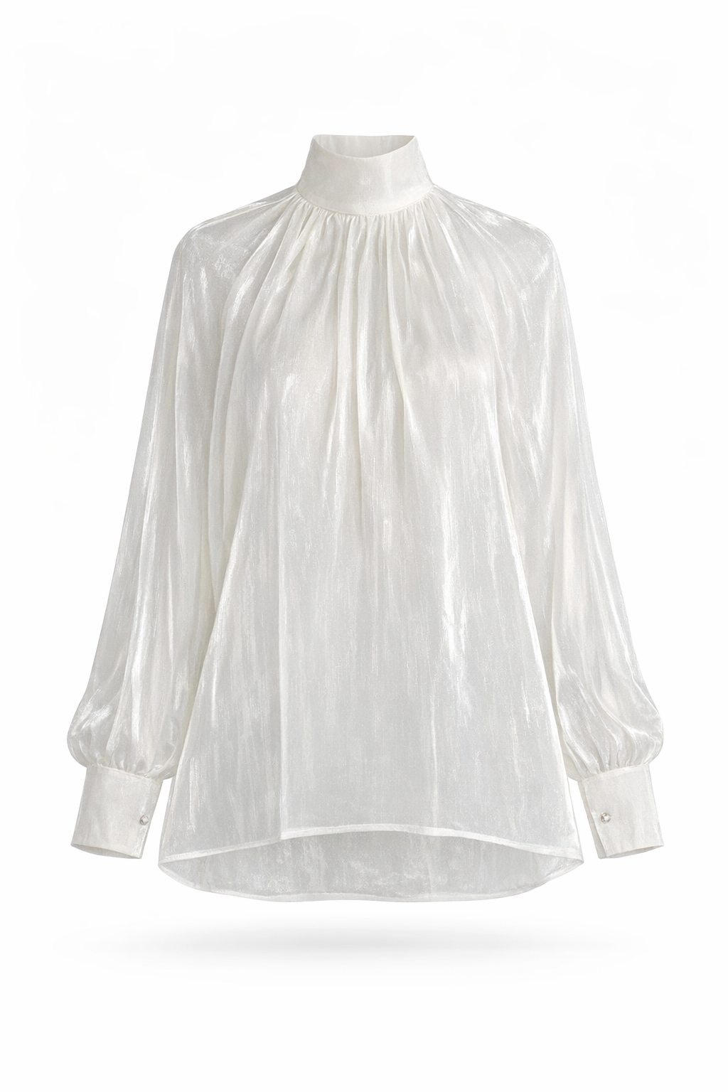 SILK FLOW HIGH NECK BLOUSE