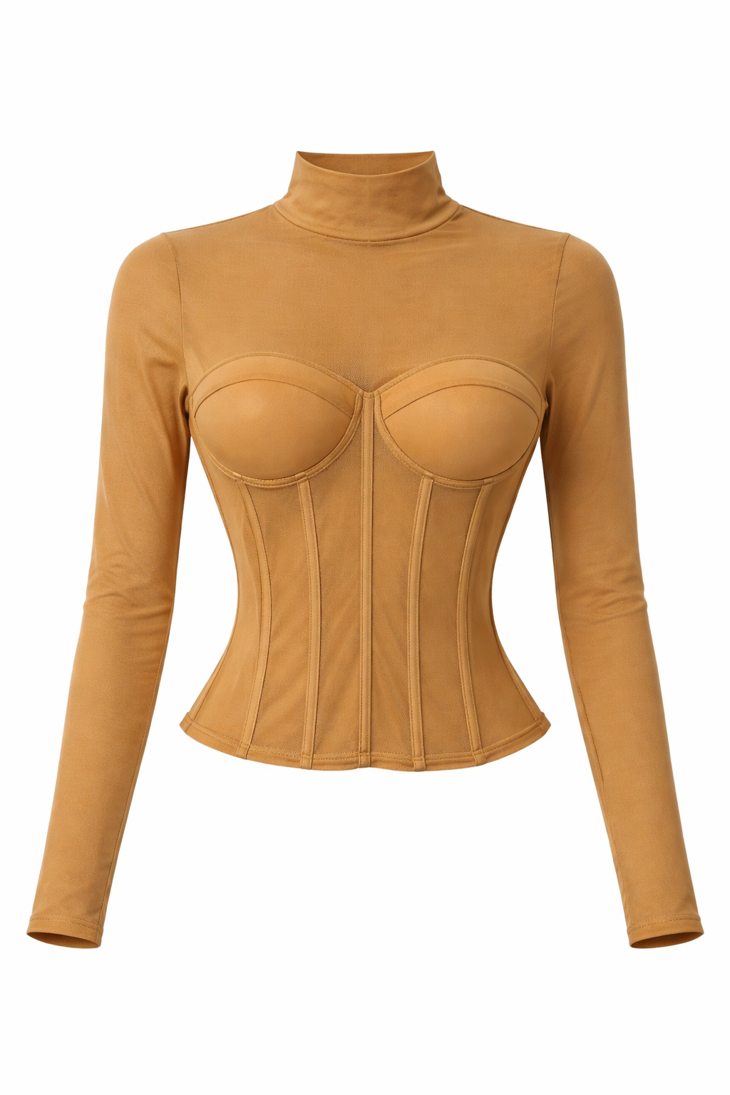 SCULPT TURTLENECK CORSET TOP