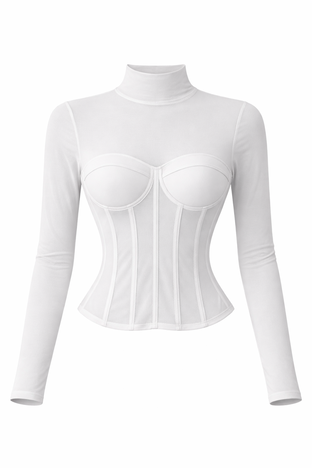 SCULPT TURTLENECK CORSET TOP