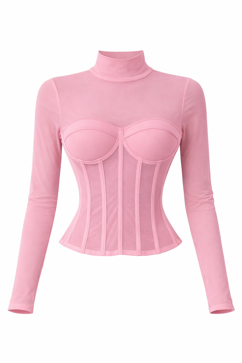 SCULPT TURTLENECK CORSET TOP
