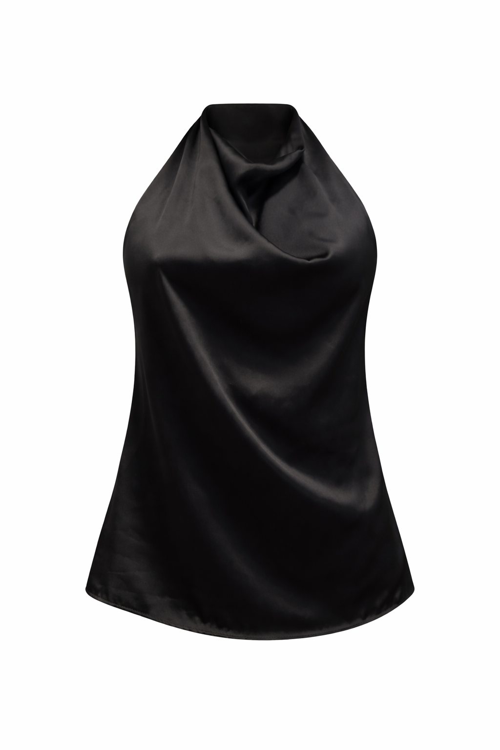SATIN DRAPE OPEN BACK TOP