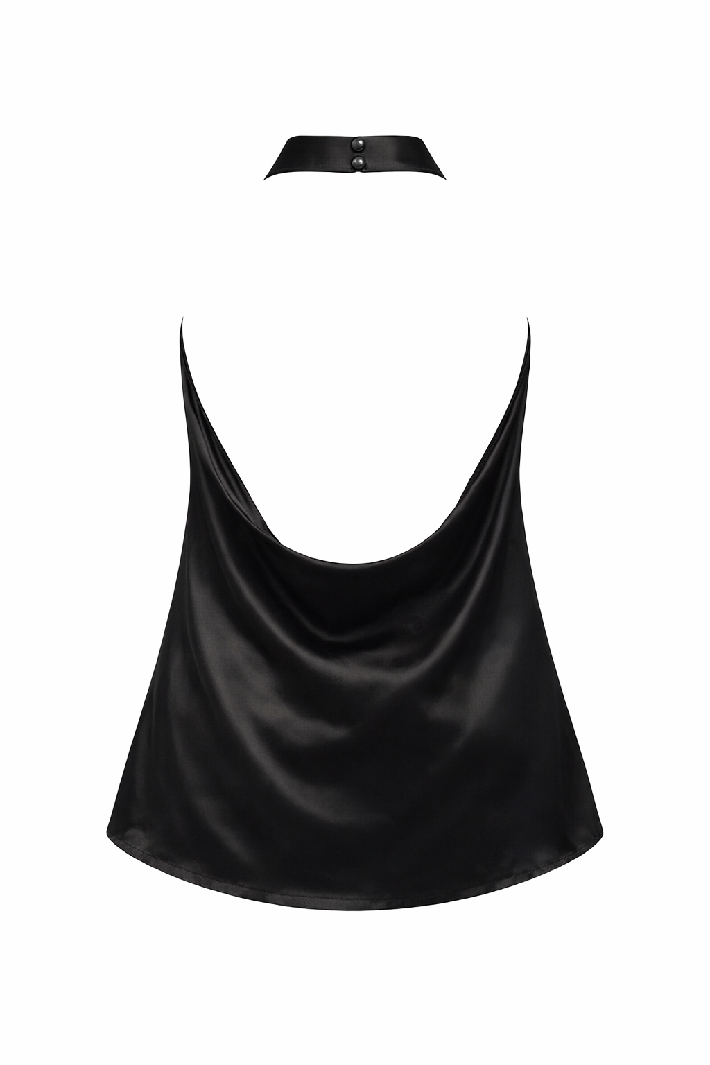 SATIN DRAPE OPEN BACK TOP