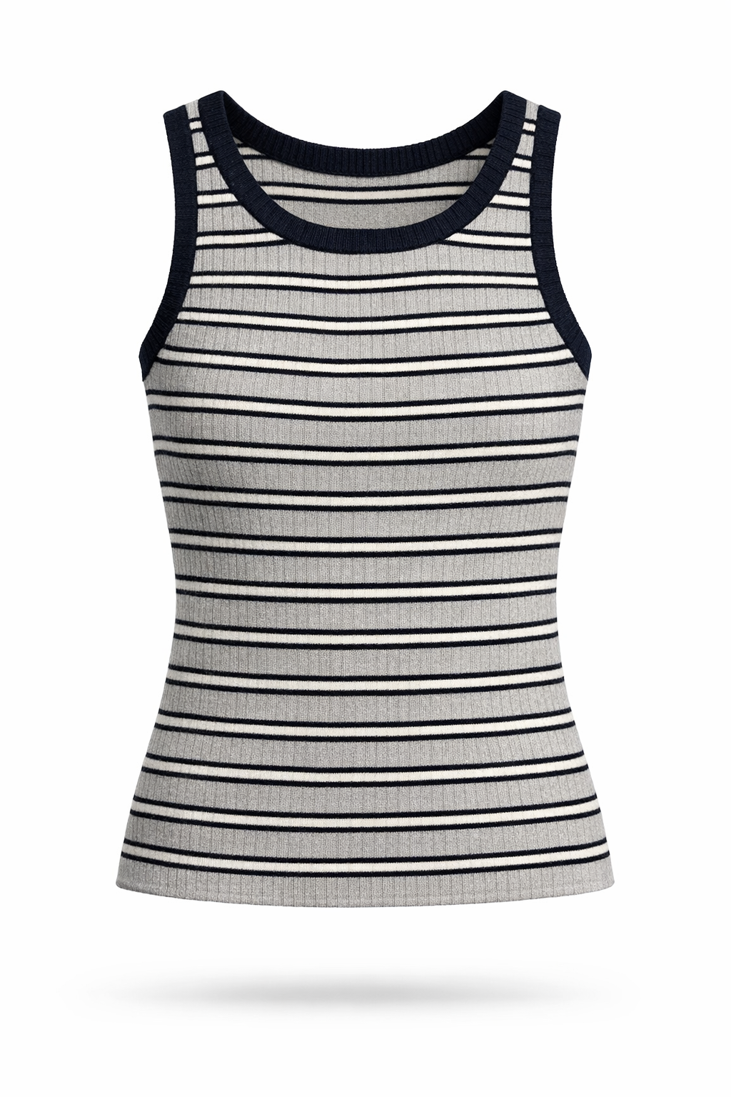 STRIPE SCULPT KNIT TOP