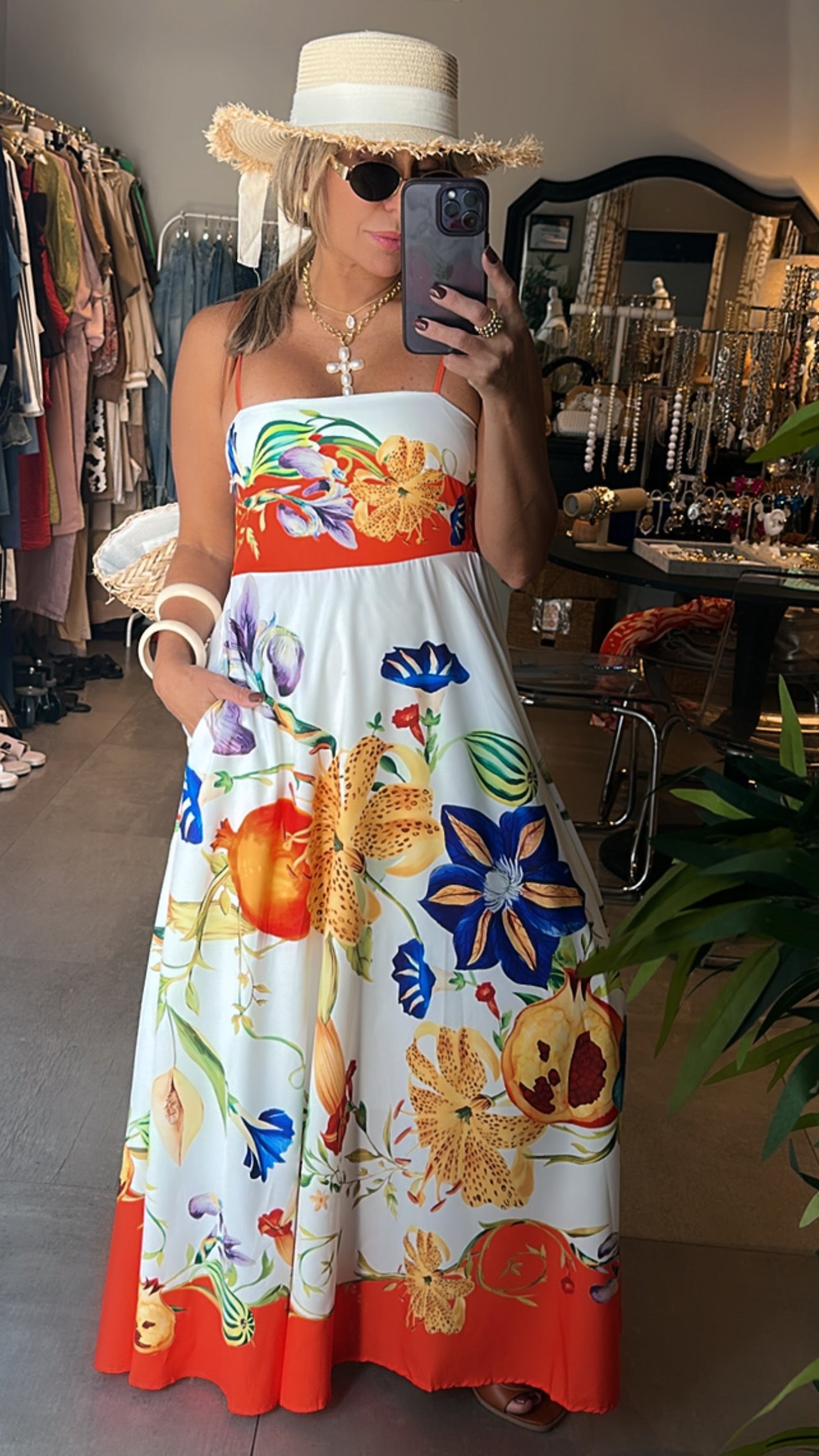 OLGA GRAPHIC MAXI DRESS