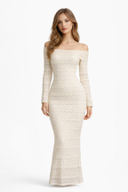 SCULPT LACE MAXI DRESS