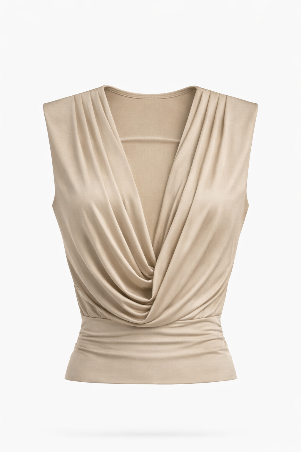 DRAPED COWL NECK TOP
