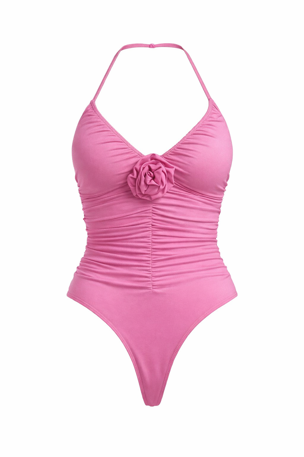 ROSE DRAPED HALTER BODYSUIT