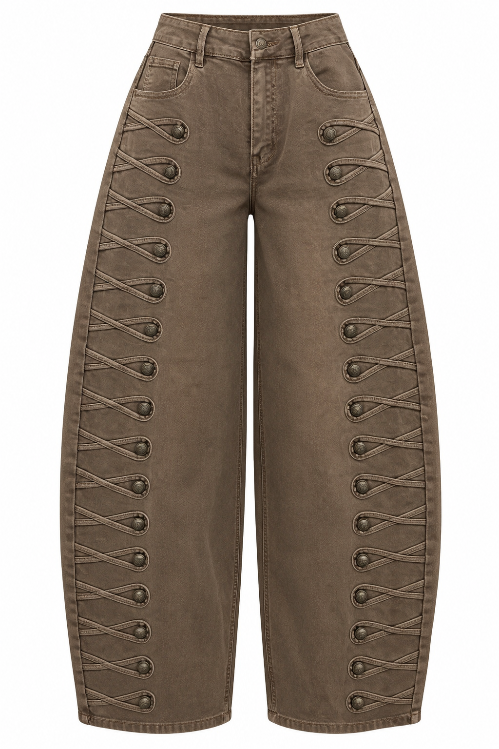 LACE DETAIL BARREL PANT